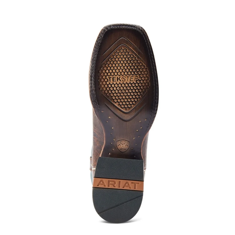 Ariat Men's Western Boots in Brown and Teal - Picture 4 of 8